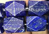 CNG7848 15.5 inches 12*16mm - 13*18mm faceted nuggets lapis lazuli beads