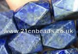 CNG7849 15.5 inches 12*16mm - 13*18mm faceted nuggets lapis lazuli beads