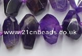 CNG7855 15.5 inches 8*12mm - 15*25mm faceted nuggets amethyst beads