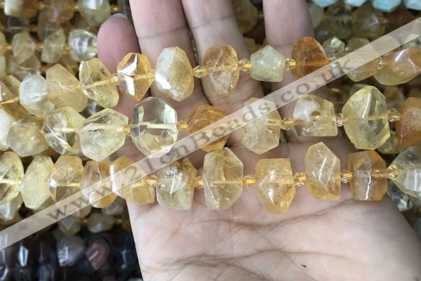 CNG7899 15.5 inches 10*14mm - 13*18mm faceted nuggets citrine beads