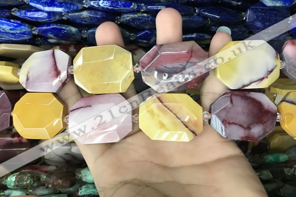 CNG7915 22*30mm - 25*35mm faceted freeform mookaite beads