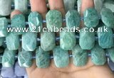 CNG7922 15.5 inches 13*18mm - 15*25mm faceted freeform amazonite beads