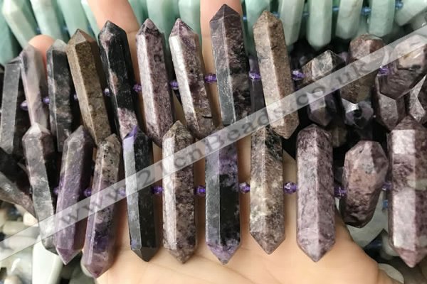 CNG7928 15.5 inches 10*25mm - 12*45mm faceted nuggets charoite beads