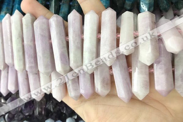 CNG7932 15.5 inches 10*22mm - 12*45mm faceted nuggets kunzite beads