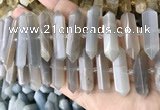 CNG7934 15.5 inches 10*22mm - 12*45mm faceted nuggets moonstone beads