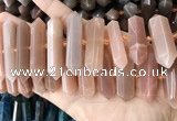 CNG7936 15.5 inches 10*22mm - 12*45mm faceted nuggets moonstone beads