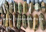 CNG7938 15.5 inches 10*22mm - 12*45mm faceted nuggets rhyolite beads