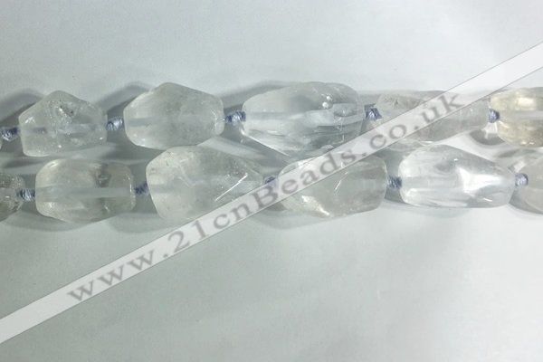 CNG7950 15.5 inches 15*25mm - 20*40mm nuggets white crystal beads