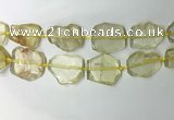 CNG7973 25*30mm - 35*45mm freeform lemon quartz slab beads