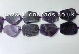 CNG7975 25*30mm - 35*45mm freeform amethyst slab beads