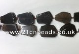 CNG7977 25*30mm - 35*45mm freeform smoky quartz slab beads