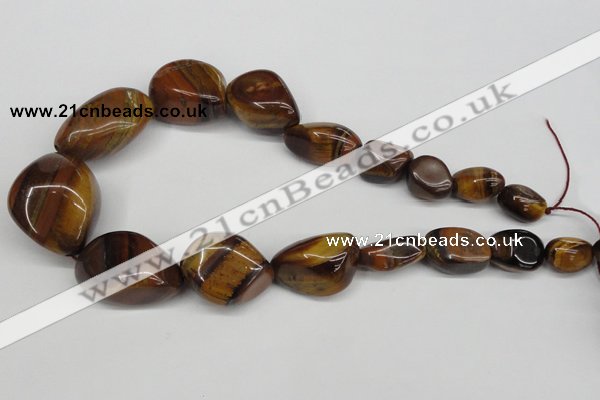 CNG80 15.5 inches 10*15mm - 25*35mm nuggets yellow tiger eye beads