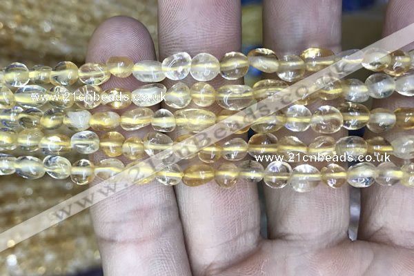 CNG8007 15.5 inches 5*7mm nuggets citrine beads wholesale