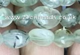 CNG8008 15.5 inches 6*8mm nuggets green rutilated quartz beads