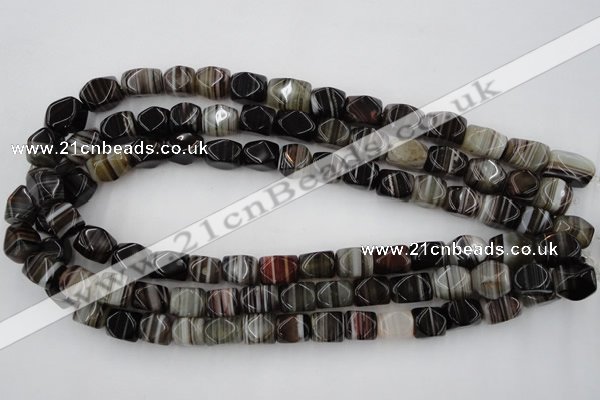 CNG801 15.5 inches 8*12mm faceted nuggets agate gemstone beads