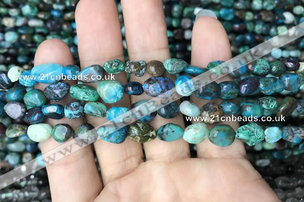 CNG8018 15.5 inches 6*8mm nuggets chrysocolla gemstone beads