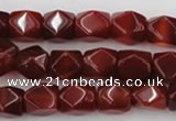 CNG802 15.5 inches 9*12mm faceted nuggets red agate gemstone beads