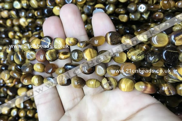 CNG8020 15.5 inches 6*8mm nuggets yellow tiger eye beads