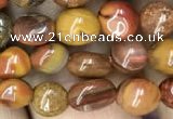 CNG8022 15.5 inches 6*8mm nuggets red moss agate beads