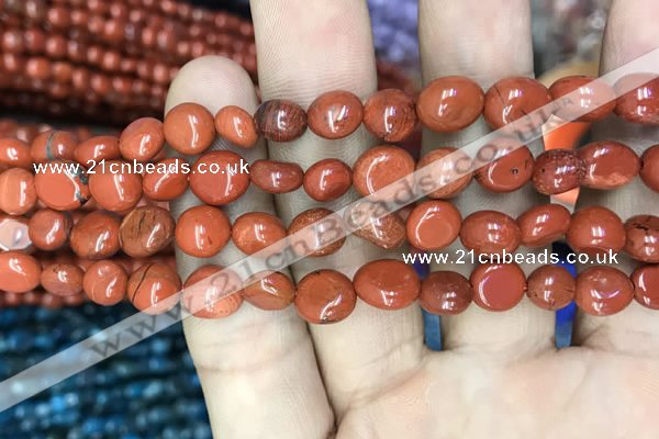 CNG8023 15.5 inches 6*8mm nuggets red jasper beads wholesale