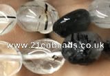 CNG8036 15.5 inches 8*10mm nuggets black rutilated quartz beads