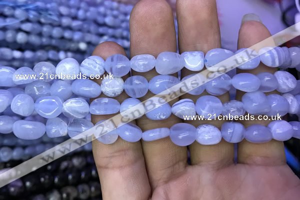 CNG8038 15.5 inches 8*10mm nuggets blue lace agate beads