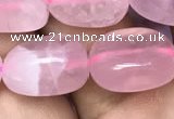 CNG8060 15.5 inches 8*10mm - 10*14mmm nuggets rose quartz beads