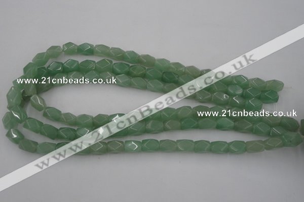 CNG810 15.5 inches 8*12mm faceted nuggets green aventurine beads