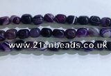 CNG8132 15.5 inches 8*12mm nuggets striped agate beads wholesale