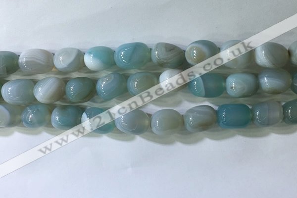 CNG8136 15.5 inches 8*12mm nuggets striped agate beads wholesale