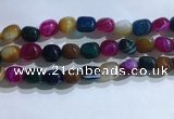 CNG8145 15.5 inches 8*12mm nuggets striped agate beads wholesale