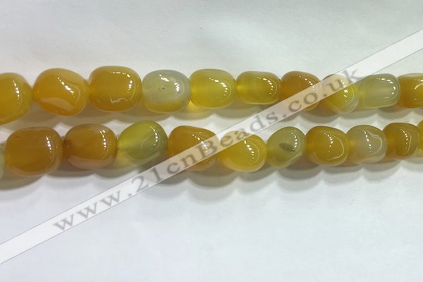 CNG8150 15.5 inches 10*14mm nuggets agate beads wholesale