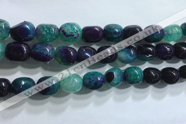 CNG8162 15.5 inches 10*14mm nuggets agate beads wholesale