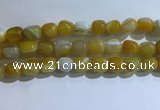 CNG8185 15.5 inches 10*14mm nuggets striped agate beads wholesale