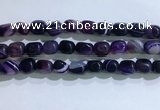 CNG8186 15.5 inches 10*14mm nuggets striped agate beads wholesale