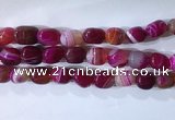 CNG8187 15.5 inches 10*14mm nuggets striped agate beads wholesale