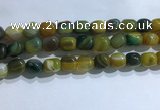 CNG8193 15.5 inches 10*14mm nuggets striped agate beads wholesale