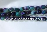 CNG8201 15.5 inches 10*14mm nuggets striped agate beads wholesale