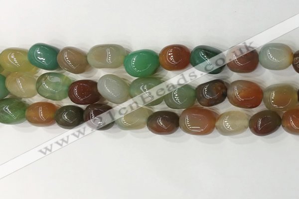 CNG8214 15.5 inches 12*16mm nuggets agate beads wholesale