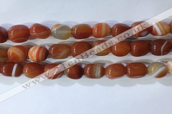 CNG8229 15.5 inches 12*16mm nuggets striped agate beads wholesale