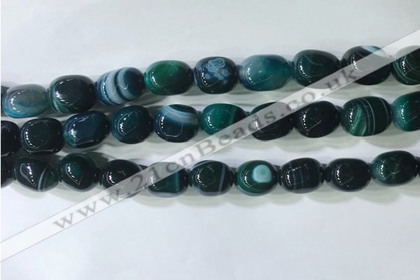 CNG8234 15.5 inches 12*16mm nuggets striped agate beads wholesale