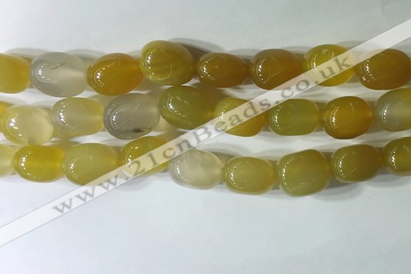 CNG8245 15.5 inches 13*18mm nuggets agate beads wholesale