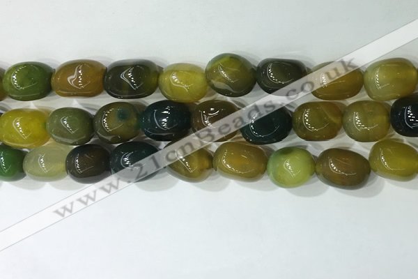 CNG8258 15.5 inches 13*18mm nuggets agate beads wholesale