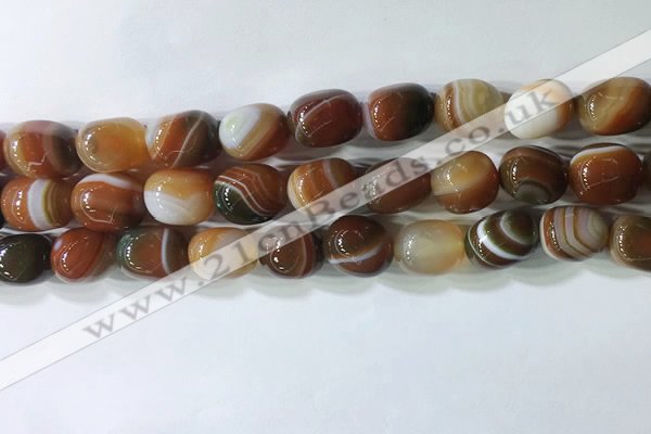 CNG8278 15.5 inches 13*18mm nuggets striped agate beads wholesale