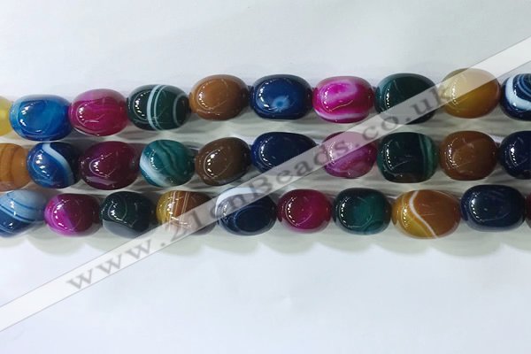 CNG8282 15.5 inches 13*18mm nuggets striped agate beads wholesale