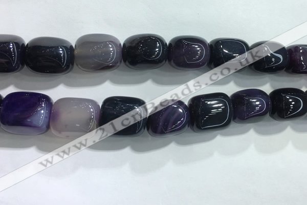 CNG8291 15.5 inches 15*20mm nuggets agate beads wholesale