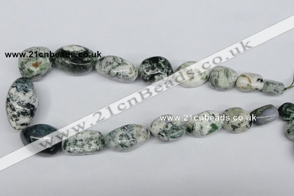 CNG83 15.5 inches 15*20mm - 20*35mm nuggets tree agate beads