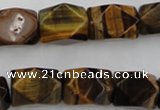 CNG831 15.5 inches 13*18mm faceted nuggets yellow tiger eye beads