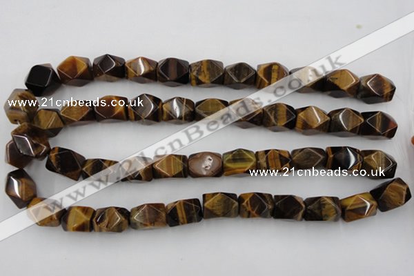 CNG831 15.5 inches 13*18mm faceted nuggets yellow tiger eye beads