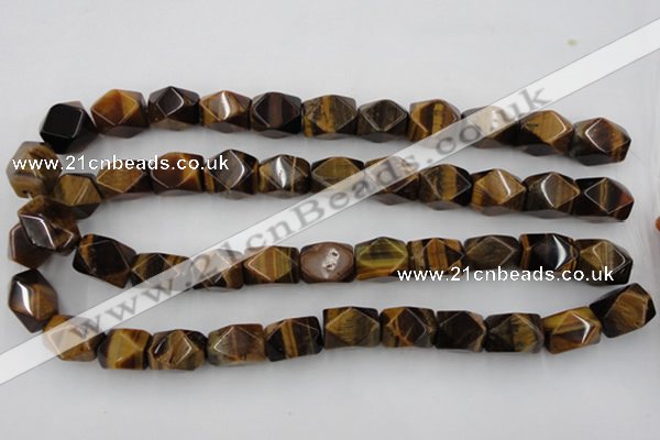 CNG831 15.5 inches 13*18mm faceted nuggets yellow tiger eye beads